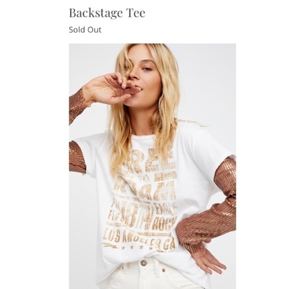 🛍SALE🛍 NWT Free People Backstage Tee - Picture 3 of 4